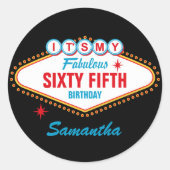 Las Vegas Custom Runder Aufkleber (Vorderseite)