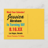 Las Vegas Custom Save the Date Ankündigungspostkarte (Rückseite)