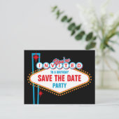 Las Vegas Custom Save the Date Ankündigungspostkarte (Stehend Vorderseite)