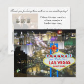 Las Vegas danken Ihnen Jungvermählten Dankeskarte (Vorne/Hinten)