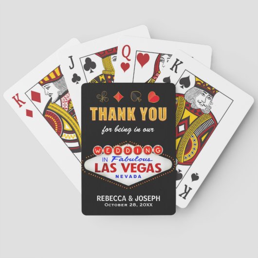 Las Vegas dankt Ihnen, unsere Geschenke für Hochze Spielkarten (Rückseite)