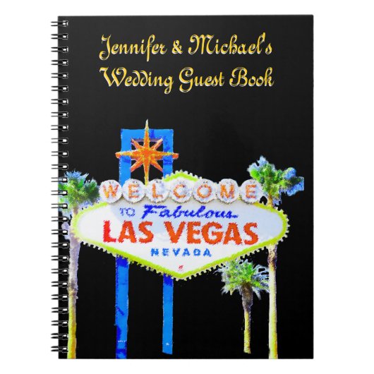 Las Vegas, das Gast-Buch Wedding ist Notizblock (Vorderseite)