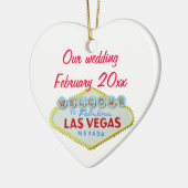 Las Vegas, das Memento Wedding ist Keramik Ornament (Links)