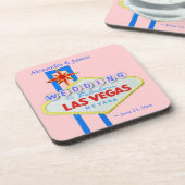 Las Vegas, das rosa personalisiertes willkommenes Untersetzer (Linke Seite)