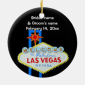 Las Vegas, das Save the Date Wedding ist Keramikornament (Hinten)
