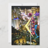 Las Vegas, das Vintages Neonzeichen Wedding ist Einladung (Rückseite)