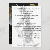 Las Vegas, das Vintages Neonzeichen Wedding ist Einladung (Vorne/Hinten)