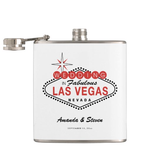 Las Vegas, das | Wedding Flasche Wedding ist Flachmann (Geöffnet)