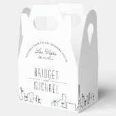 Las Vegas Deko Skyline Wedding | Namen von Singles Geschenkschachtel (Geöffnet)