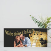 Las Vegas Deluxe Foto Wedding Einladung (Stehend Vorderseite)