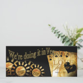 Las Vegas Deluxe Wedding Einladung (Stehend Vorderseite)