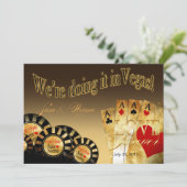 Las Vegas Deluxe Wedding | Sand Einladung (Stehend Vorderseite)