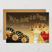 Las Vegas Deluxe Wedding | Sand Einladung (Vorne/Hinten)