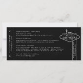 Las Vegas Destination Boarding Pass Save the Date (Rückseite)