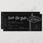 Las Vegas Destination Boarding Pass Save the Date (Vorne/Hinten)