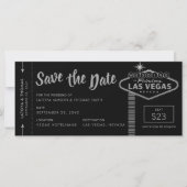 Las Vegas Destination Boarding Pass Save the Date (Vorderseite)