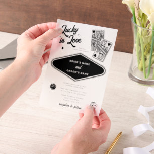 Las Vegas Destination Casino Lucky Lucky Liebe Hoc Pergament Einladungen