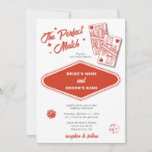 Las Vegas Destination Perfect Match Wedding Einladung (Vorderseite)