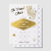 Las Vegas Destination Perfect Match Wedding Gold Pergament Einladungen (Versetzt (Einladung))