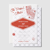Las Vegas Destination Perfect Match Wedding Pergament Einladungen (Versetzt (Einladung))