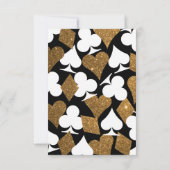 Las Vegas Destiny Gold Glitzer Hotel Einladung (Rückseite)