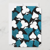 Las Vegas Destiny Malibu Blue Glitzer Wedding Einladung (Rückseite)