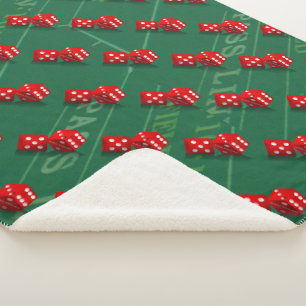 Las Vegas Dice auf Craps Table Sherpadecke