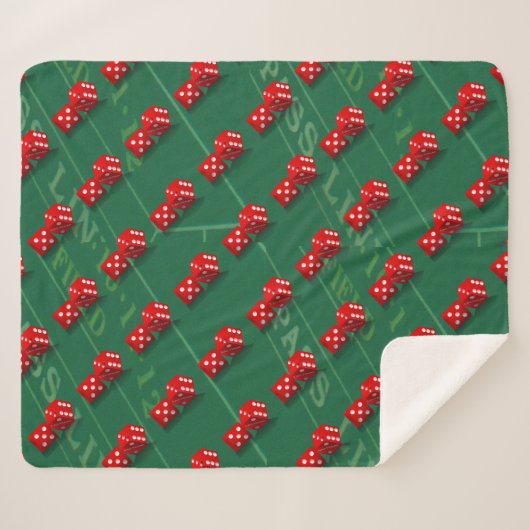 Las Vegas Dice auf Craps Table Sherpadecke (Vorderseite (Horizontal))