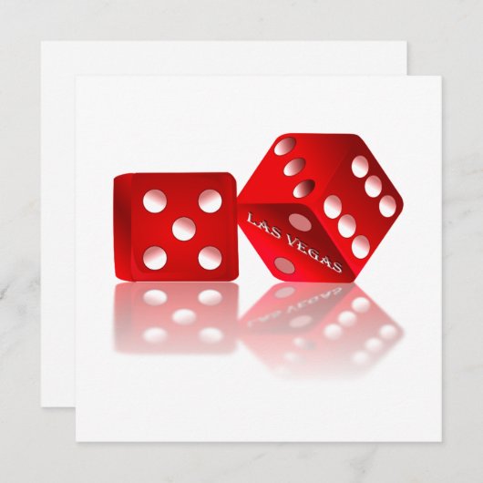 Las Vegas Dice Einladung (Vorne/Hinten)