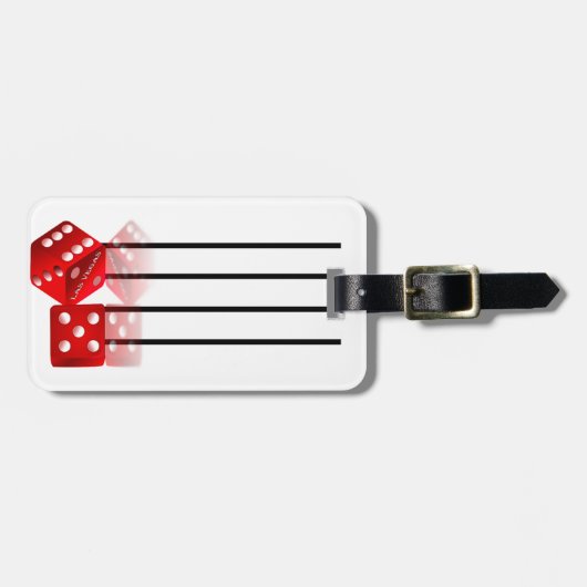 Las Vegas Dice Gepäckanhänger (Vorderseite horizontal)