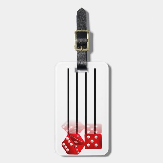 Las Vegas Dice Gepäckanhänger (Vorderseite vertikal)