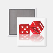 Las Vegas Dice Magnet (Vorderseite/Rückseite)