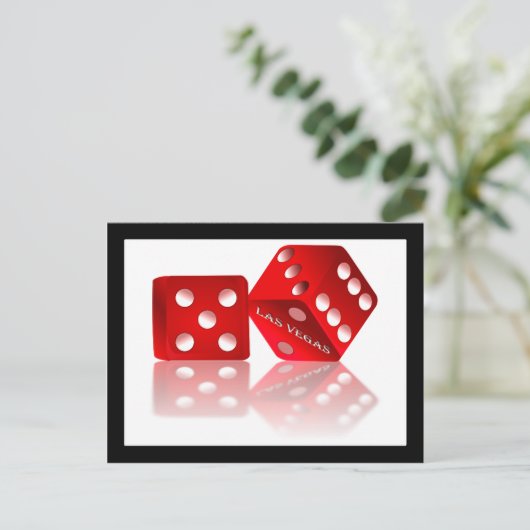 Las Vegas Dice Postkarte (Stehend Vorderseite)