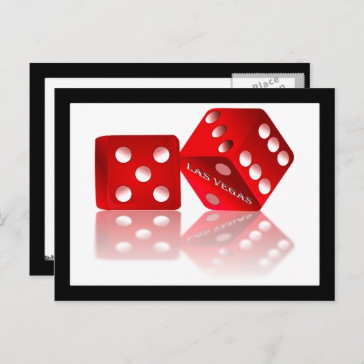 Las Vegas Dice Postkarte (Vorne/Hinten)