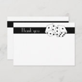 Las Vegas Dice Thema Flat Danke Weiß & Schwarz (Vorne/Hinten)