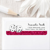 Las Vegas Dice Theme Hot Pink Imitats Glitzer (Insitu)