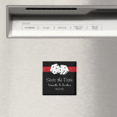 Las Vegas Dice Theme Hot Red Save the Date Magnet (In Situ (Geschirrspüler))