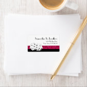 Las Vegas Dice Theme Hot White Pink Glitzern Look Adressaufkleber (Insitu)