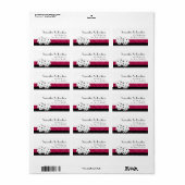 Las Vegas Dice Theme Hot White Pink Glitzern Look Adressaufkleber (Vorne)