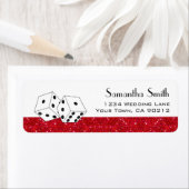 Las Vegas Dice Theme Ruby Red Imitats Glitzer (Insitu)