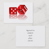Las Vegas Dice Visitenkarte (Vorne/Hinten)