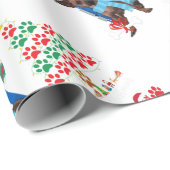 Las Vegas Doggy Frohe Weihnachtswrapping Paper Geschenkpapier (Rolleneckpunkt)