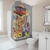 Las Vegas-Duschvorhang-Sammlungs-Grau Duschvorhang (Beispiel)