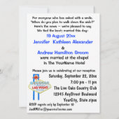 Las Vegas Ehe mit Empfang Einladung (Rückseite)