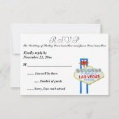 Las Vegas Eiffel Tower Paris Theme UAWG RSVP Karte (Rückseite)