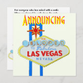Las Vegas Elope Hochzeitsankündigung Einladung (Vorne/Hinten)