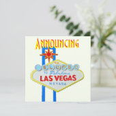 Las Vegas Elope Hochzeitsankündigung Einladung (Stehend Vorderseite)