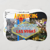 Las Vegas Elope Hochzeitsankündigung Einladung (Vorne/Hinten)