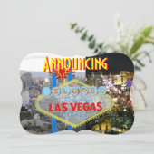 Las Vegas Elope Hochzeitsankündigung Einladung (Stehend Vorderseite)