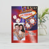 Las Vegas Empfang (kontaktieren Sie mich 2 persona Einladung (Stehend Vorderseite)